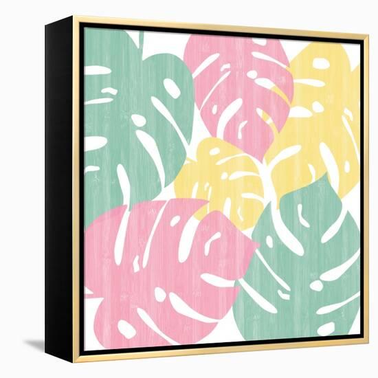 Monstera II Bright on White-Sarah Adams-Framed Stretched Canvas