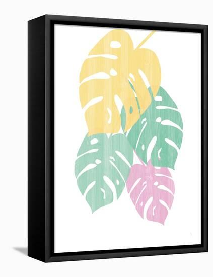 Monstera III Bright on White-Sarah Adams-Framed Stretched Canvas