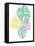 Monstera IV Bright on White-Sarah Adams-Framed Stretched Canvas