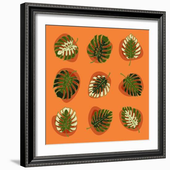 Monstera Leafs-Mything-Framed Premium Giclee Print