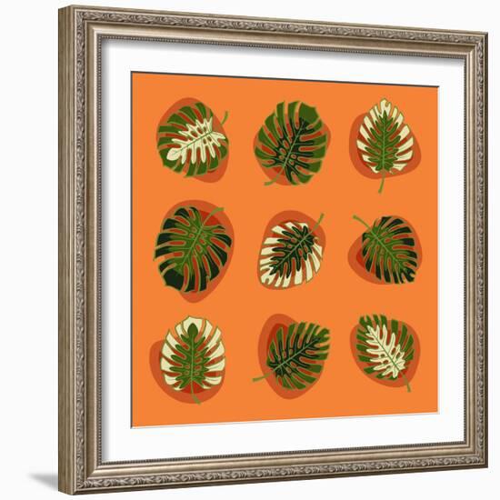 Monstera Leafs-Mything-Framed Art Print