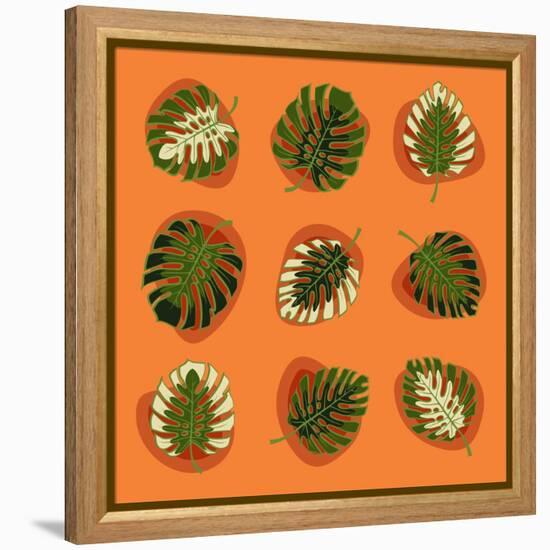 Monstera Leafs-Mything-Framed Stretched Canvas