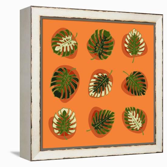 Monstera Leafs-Mything-Framed Stretched Canvas