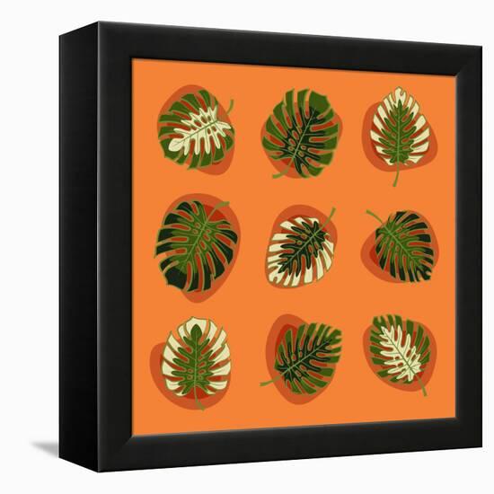 Monstera Leafs-Mything-Framed Stretched Canvas