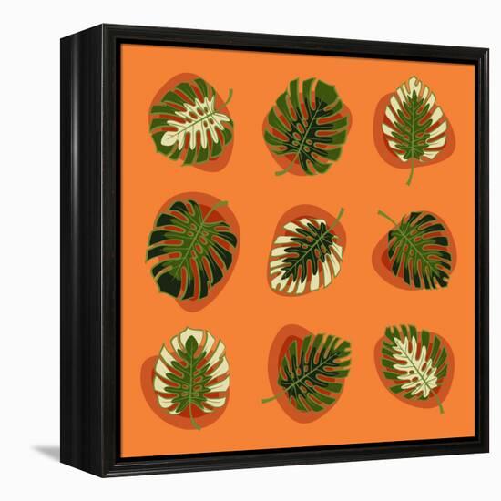 Monstera Leafs-Mything-Framed Stretched Canvas