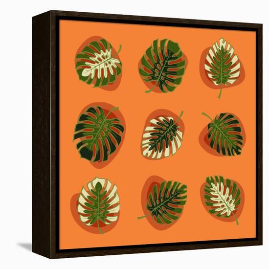 Monstera Leafs-Mything-Framed Stretched Canvas