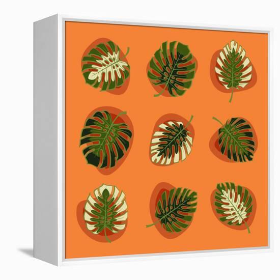 Monstera Leafs-Mything-Framed Stretched Canvas