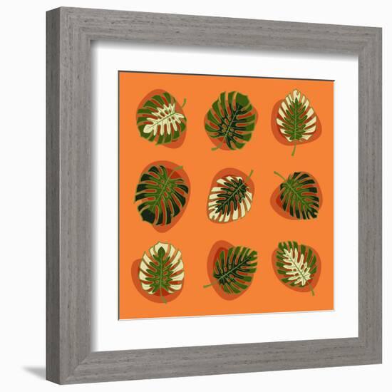 Monstera Leafs-Mything-Framed Art Print