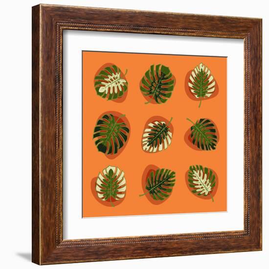 Monstera Leafs-Mything-Framed Art Print