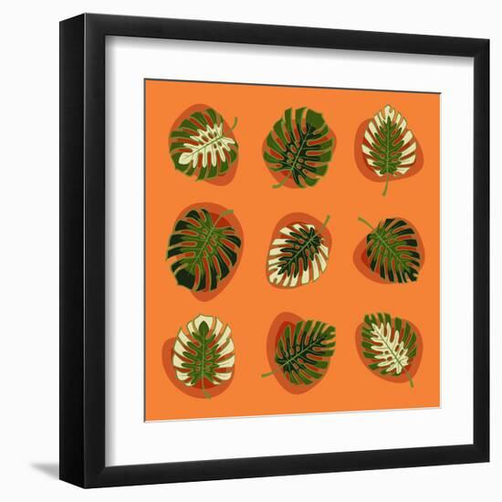 Monstera Leafs-Mything-Framed Art Print