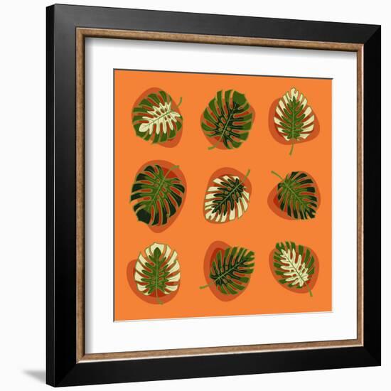 Monstera Leafs-Mything-Framed Art Print