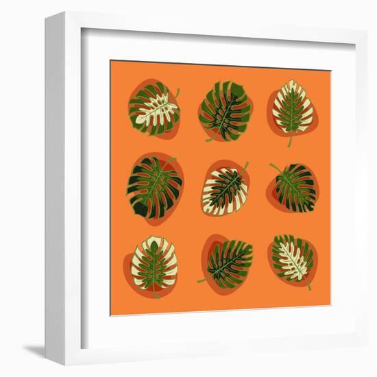 Monstera Leafs-Mything-Framed Art Print