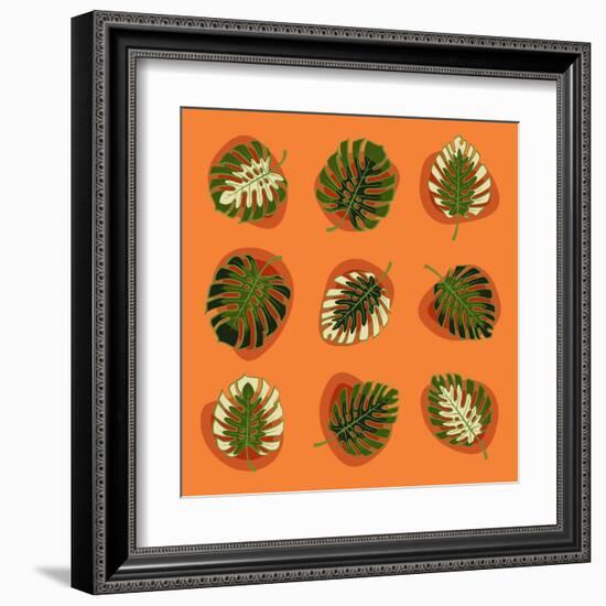 Monstera Leafs-Mything-Framed Art Print