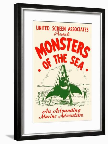 Monsters Of The Sea-null-Framed Art Print