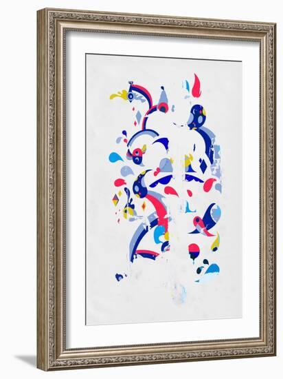 Monsters Off the Wall by Annimo-null-Framed Premium Giclee Print