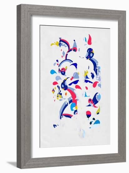 Monsters Off the Wall by Annimo-null-Framed Premium Giclee Print