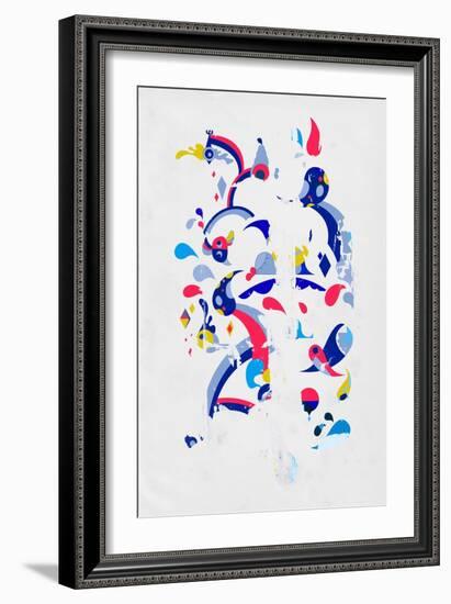 Monsters Off the Wall by Annimo-null-Framed Premium Giclee Print