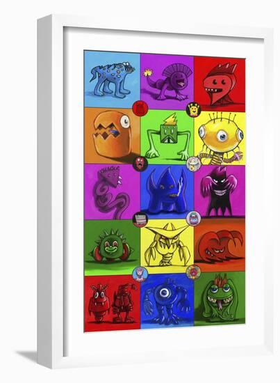 Monsters-Howie Green-Framed Giclee Print