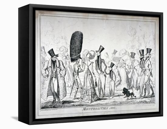 Monstrosities of 1821, 1835-George Cruikshank-Framed Premier Image Canvas