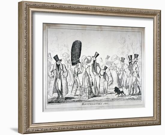 Monstrosities of 1821, 1835-George Cruikshank-Framed Giclee Print