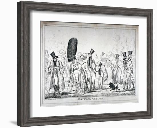 Monstrosities of 1821, 1835-George Cruikshank-Framed Giclee Print