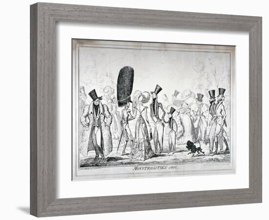 Monstrosities of 1821, 1835-George Cruikshank-Framed Giclee Print