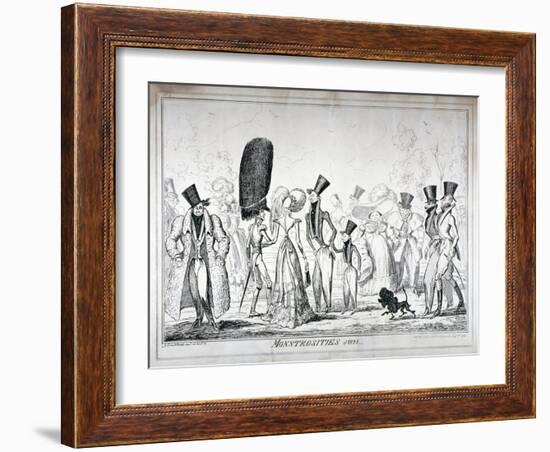 Monstrosities of 1821, 1835-George Cruikshank-Framed Giclee Print