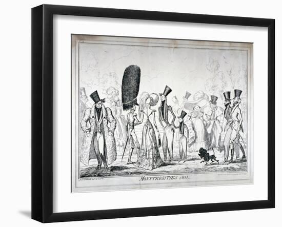 Monstrosities of 1821, 1835-George Cruikshank-Framed Giclee Print