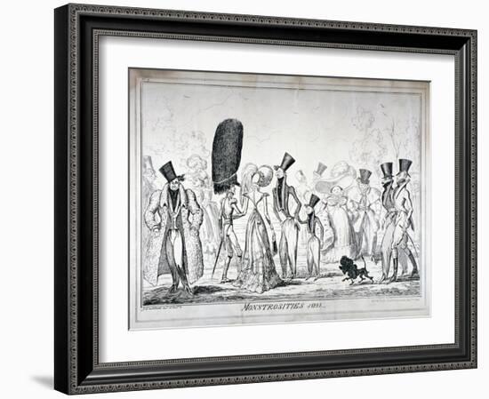 Monstrosities of 1821, 1835-George Cruikshank-Framed Giclee Print
