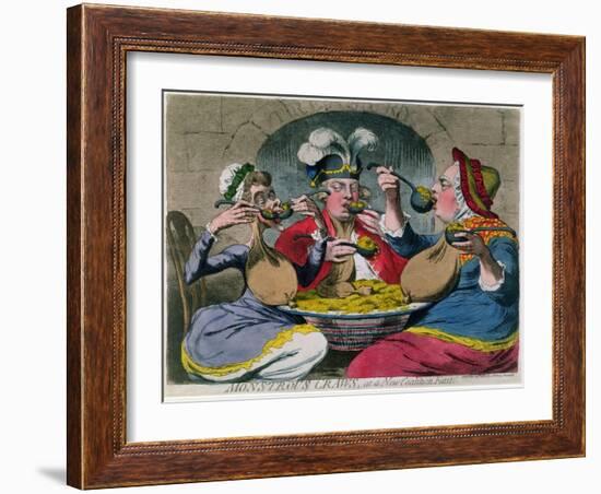 Monstrous Craws at a New Coalition Feast, Published by S.W. Fores in 1787-James Gillray-Framed Giclee Print