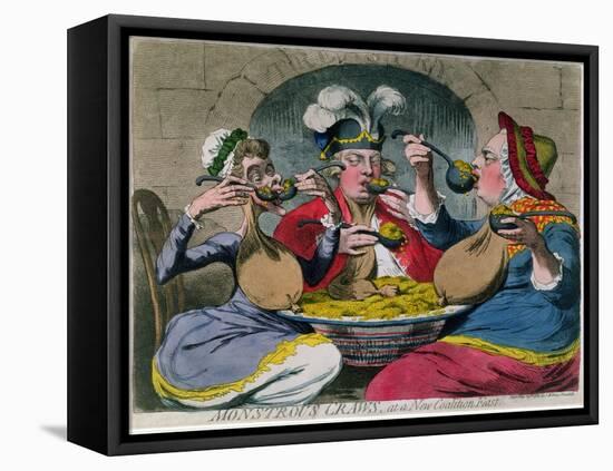 Monstrous Craws at a New Coalition Feast, Published by S.W. Fores in 1787-James Gillray-Framed Premier Image Canvas