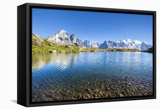 Mont Blanc from Lac Des Cheserys, Haute Savoie. French Alps, France-Roberto Moiola-Framed Premier Image Canvas