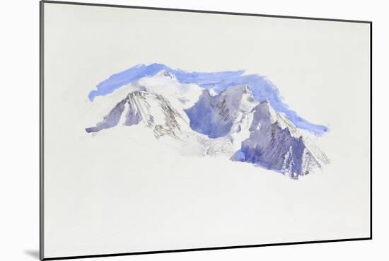 Mont Blanc from Saint-Martin-Sur-Arve-John Ruskin-Mounted Giclee Print