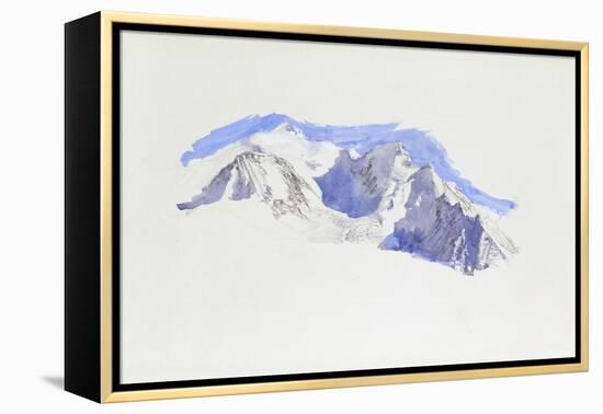 Mont Blanc from Saint-Martin-Sur-Arve-John Ruskin-Framed Premier Image Canvas