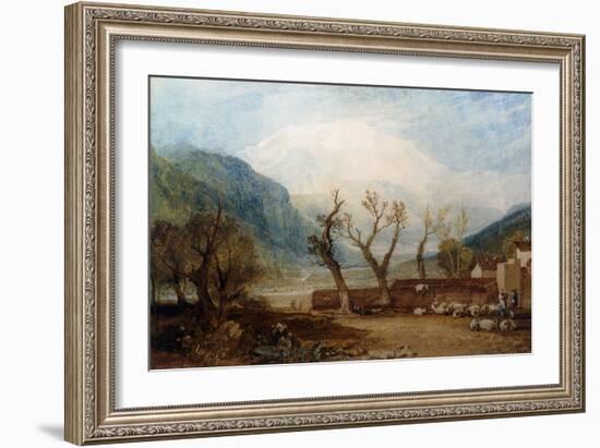 Mont Blanc, from the Bridge of St. Martin, Sallanches, 1807-J. M. W. Turner-Framed Giclee Print