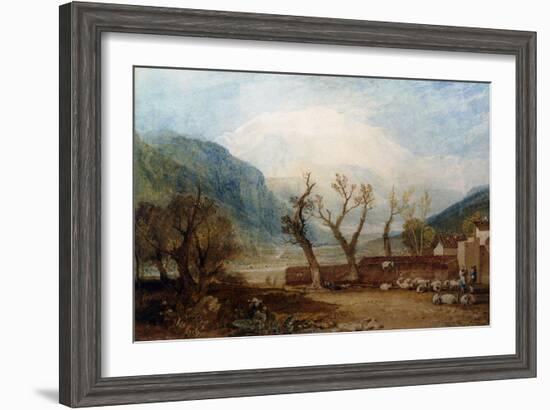 Mont Blanc, from the Bridge of St. Martin, Sallanches, 1807-J. M. W. Turner-Framed Giclee Print