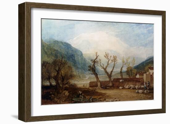 Mont Blanc, from the Bridge of St. Martin, Sallanches, 1807-J. M. W. Turner-Framed Giclee Print