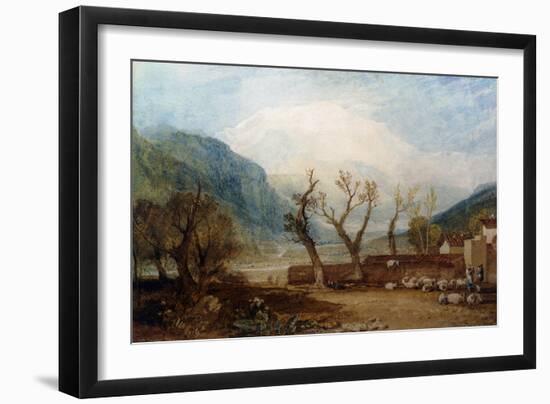 Mont Blanc, from the Bridge of St. Martin, Sallanches, 1807-J. M. W. Turner-Framed Giclee Print