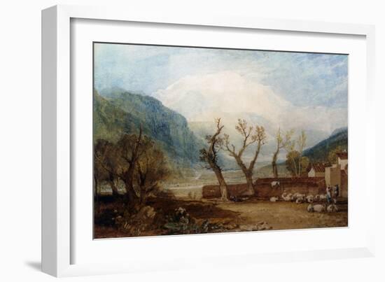 Mont Blanc, from the Bridge of St. Martin, Sallanches, 1807-J. M. W. Turner-Framed Giclee Print