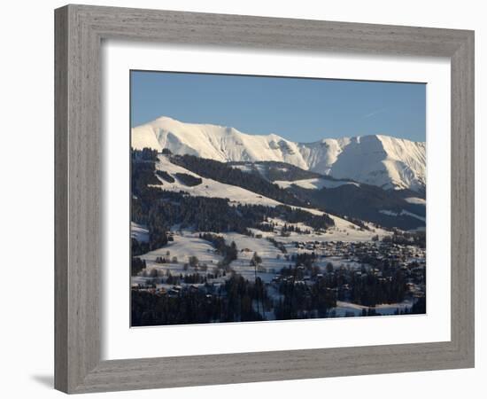 Mont Blanc Mountain Range, Mont D'Arbois in Megeve, Haute-Savoie, French Alps, France, Europe-Godong-Framed Photographic Print