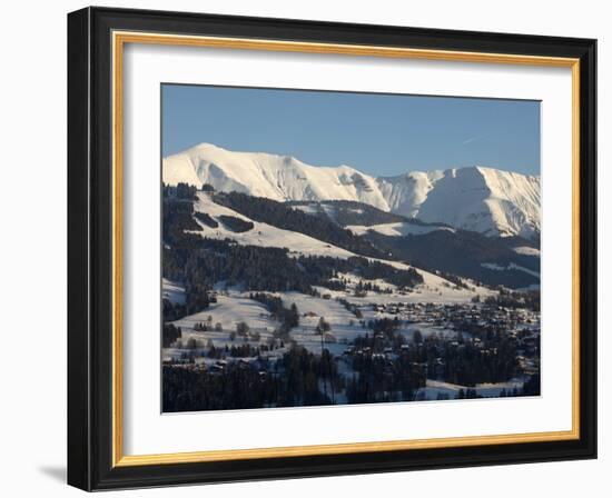 Mont Blanc Mountain Range, Mont D'Arbois in Megeve, Haute-Savoie, French Alps, France, Europe-Godong-Framed Photographic Print