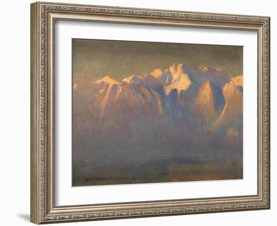 Mont Blanc (Oil on Canvas Laid down on Board)-Adrian Scott Stokes-Framed Giclee Print