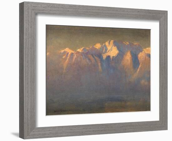 Mont Blanc (Oil on Canvas Laid down on Board)-Adrian Scott Stokes-Framed Giclee Print