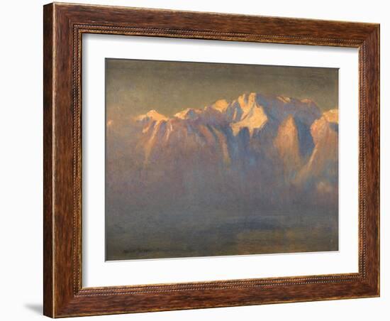 Mont Blanc (Oil on Canvas Laid down on Board)-Adrian Scott Stokes-Framed Giclee Print