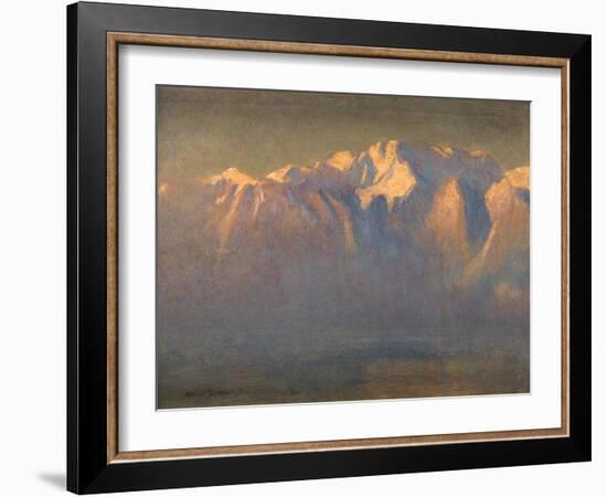 Mont Blanc (Oil on Canvas Laid down on Board)-Adrian Scott Stokes-Framed Giclee Print