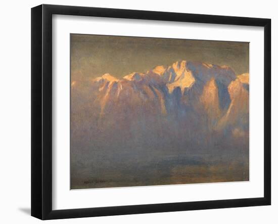 Mont Blanc (Oil on Canvas Laid down on Board)-Adrian Scott Stokes-Framed Giclee Print