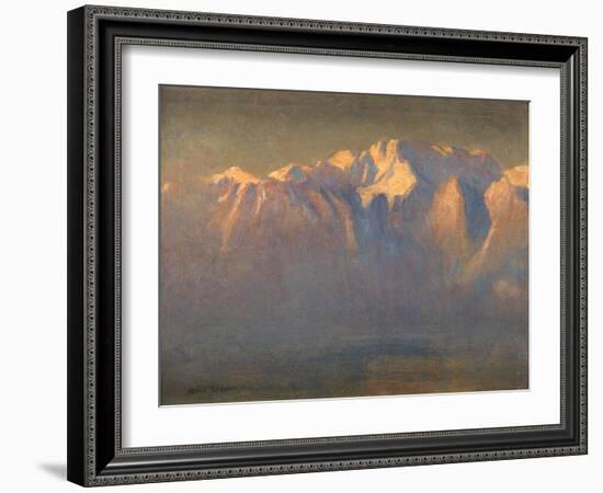Mont Blanc (Oil on Canvas Laid down on Board)-Adrian Scott Stokes-Framed Giclee Print