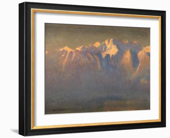 Mont Blanc (Oil on Canvas Laid down on Board)-Adrian Scott Stokes-Framed Giclee Print