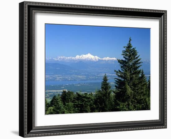 Mont Blanc Range Viewed from Col De La Faucille, Near Gex, Rhone Alpes, France, Europe-Stuart Black-Framed Photographic Print