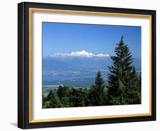 Mont Blanc Range Viewed from Col De La Faucille, Near Gex, Rhone Alpes, France, Europe-Stuart Black-Framed Photographic Print